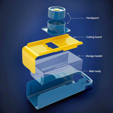 VeggiMagic™ All-In-One Cutter Chopper Slicer & Grater With Enhanced Safe Hand Guard (With Free Peeler Gift)