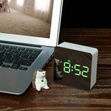 Lumina™ 3-In-1 LED Mirror Alarm Clock Square / Green