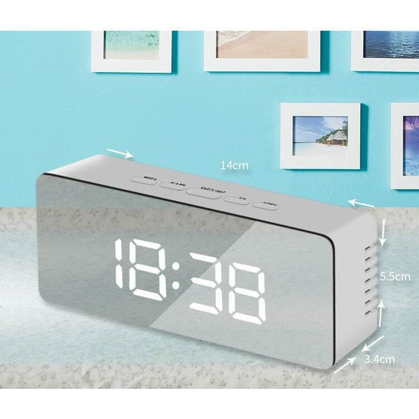Lumina™ 3-In-1 LED Mirror Alarm Clock