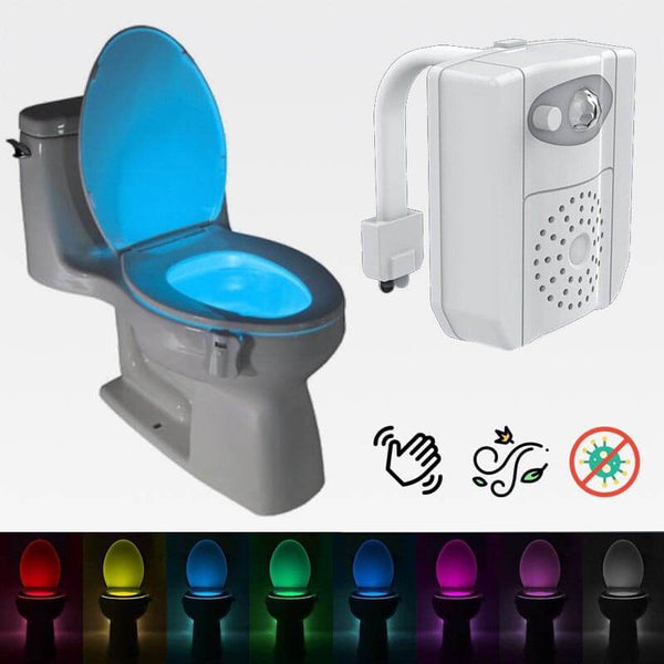 Smart LED Toilet Seat Lighting with Motion Sensor and UV Disinfection -  Momentures