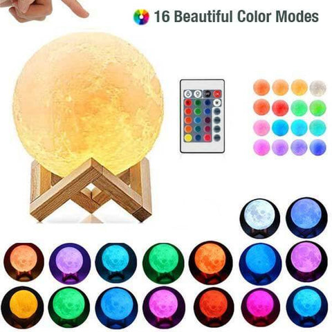 Multi-Color Moon Lamp