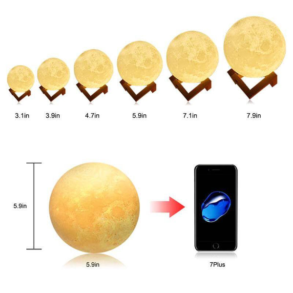 Multi-Color Moon Lamp