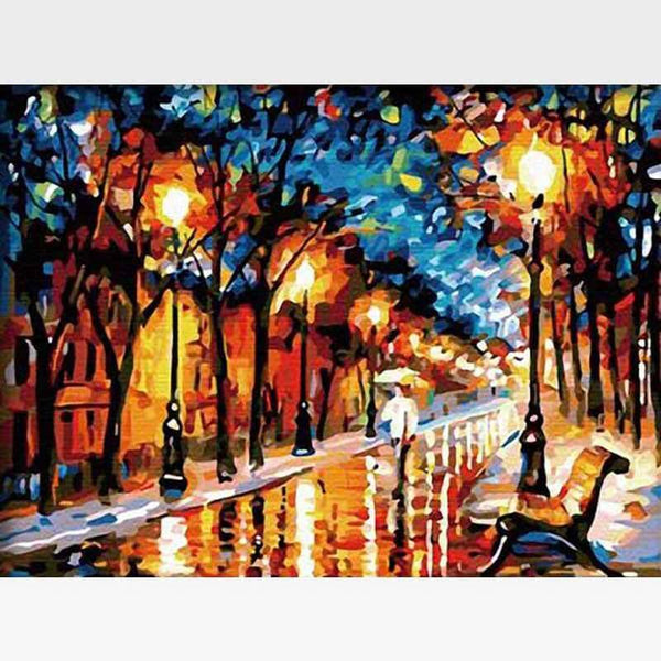 Night Walk Fantasy Paint-By-Numbers Kit
