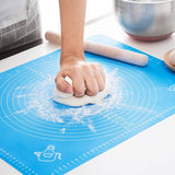 Nonstick Silicone Pastry Mat With Measurements Blue