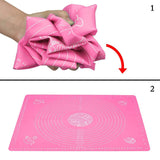 Nonstick Silicone Pastry Mat With Measurements Blue