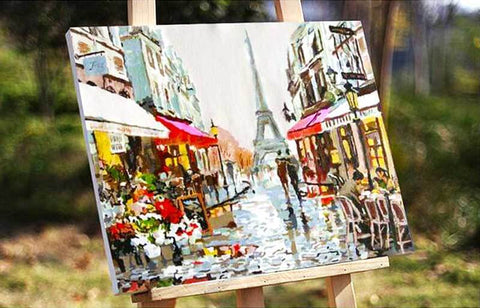 Picarts™ Paris Street Rainy Day Paint-By-Numbers Kit