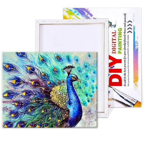 Picarts™ Proud Peacock Paint-By-Numbers Kit