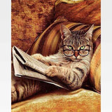 Reading Cat Paint-By-Numbers Kit