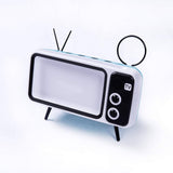 2-in-1 Retro TV Bluetooth Speaker & Phone Holder Rustic Blue