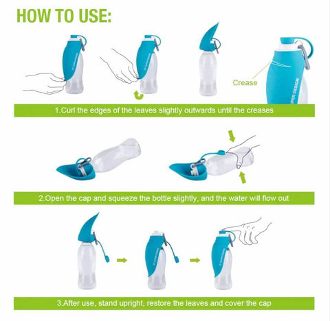 HydroLeaf™ Reversible Portable Pet Water Bottle