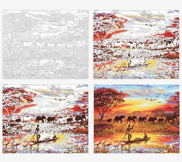 Picarts™ Safari Paint-By-Numbers Kit