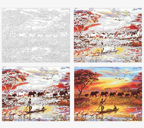 Picarts™ Safari Paint-By-Numbers Kit