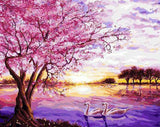 Sakura Cherry Blossoms Paint-By-Numbers Kit