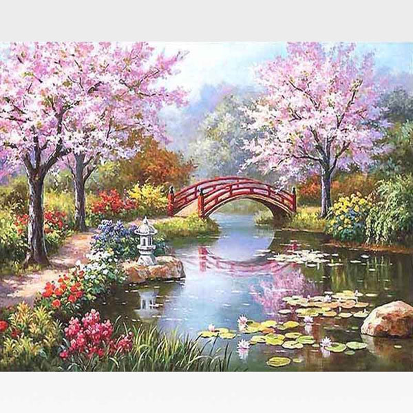 Sakura Dreams Paint-By-Numbers Kit
