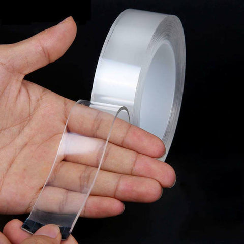 【LAST DAY SALE】Transparent Magic Nano Tape Double Sided Grip Reusable Home  Tape Traceless Glue