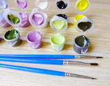 Cherry Blossoms Walk Paint-By-Numbers Kit Without Frame