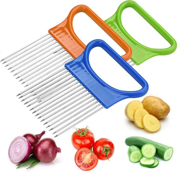 Clever Vegetable Holder and Slicer