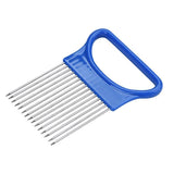 Clever Vegetable Holder and Slicer Blue