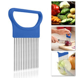 Clever Vegetable Holder and Slicer Blue
