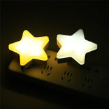 Cute Star Night Light With Smart Light Sensor US / White