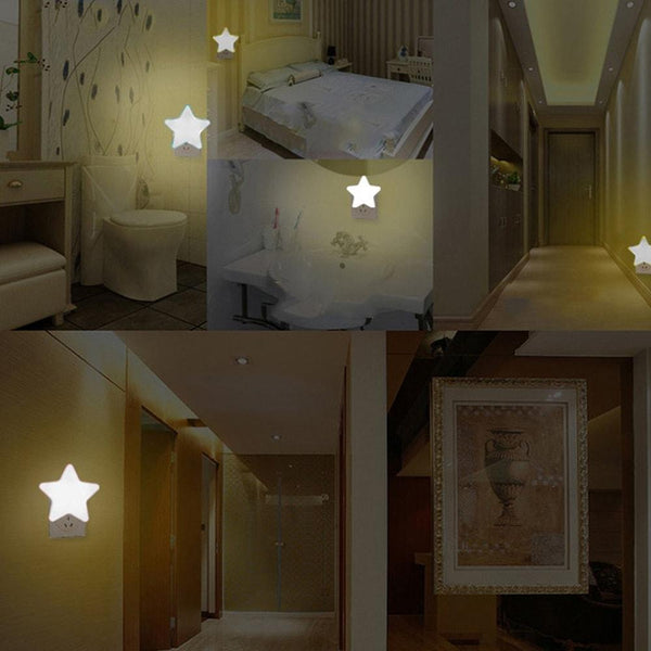 Cute Star Night Light With Smart Light Sensor