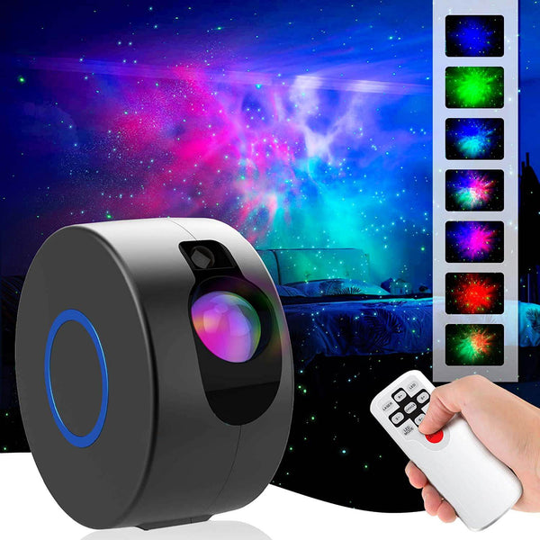 RelaxGlow™ Starry Sky Galaxy Projection Light Galaxy Nebula (Starry Sky + Rotating Nebula Effect) / Black