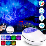 RelaxGlow™ Starry Sky Galaxy Projection Light Ocean Waves / White