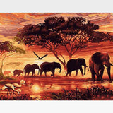 Sunset Safari Paint-By-Numbers Kit