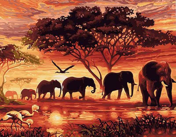 Picarts™ Sunset Safari Paint-By-Numbers Kit