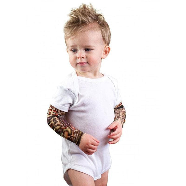Sleeve Tattoo Print Baby Romper