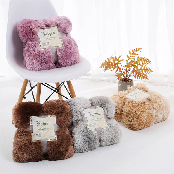 UniCuddle™ Luxury Soft Plush Shaggy Throw Blanket