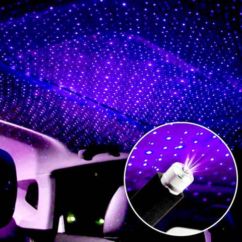 USB Car Interior Roof LED Star Light Atmosphere Starry Sky Night Projector  Lamp