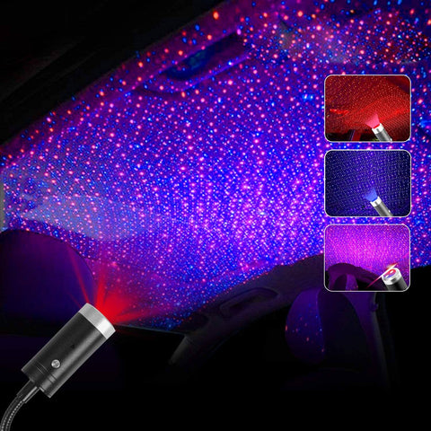 USB Car Atmosphere Blue Star Light Mini LED Projection Lamp Star Night  Laser UK