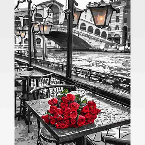Venice Roses Paint-By-Numbers Kit