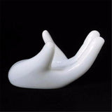 Ceramic Hand Decor Stand For Moon Lamp White