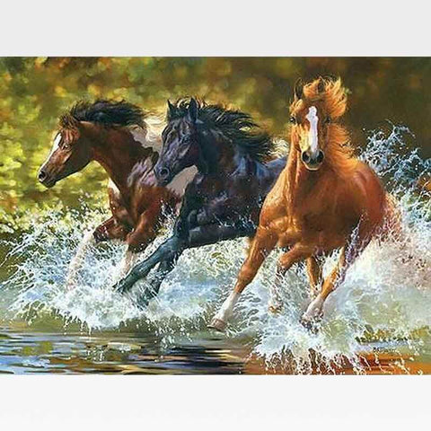 Wild Horses Paint-By-Numbers Kit