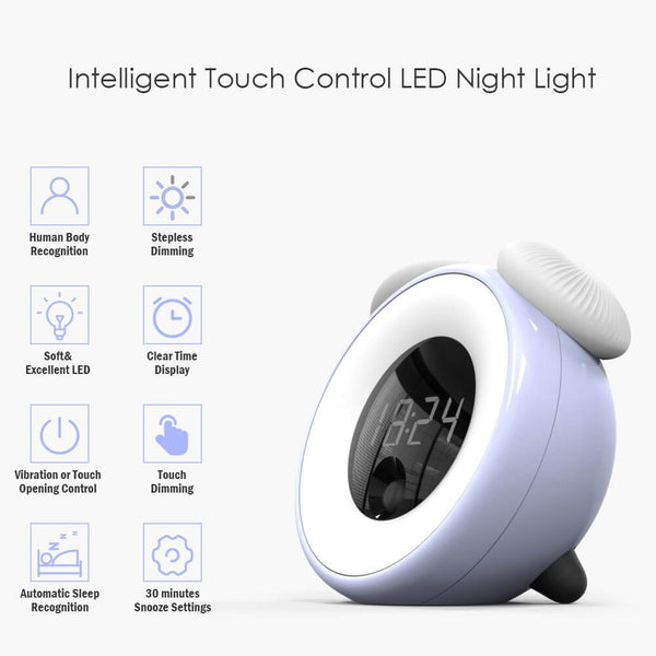 IntelliNight™ Wireless Smart LED Night Light & Alarm Clock