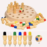 MemoMatch™ Wooden Memory Color Match Board Game