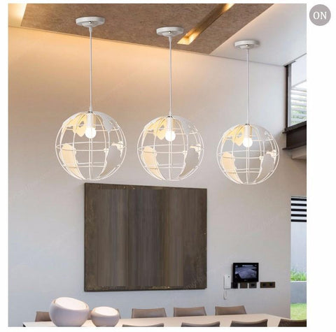 World Map Globe Pendant Light