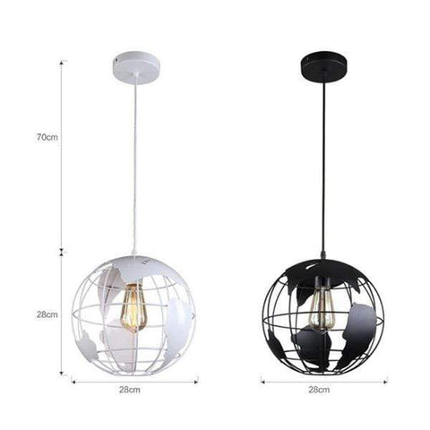 World Map Globe Pendant Light