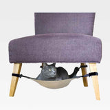 COZILY™ Under Chair Cat Hammock Grey and Beige