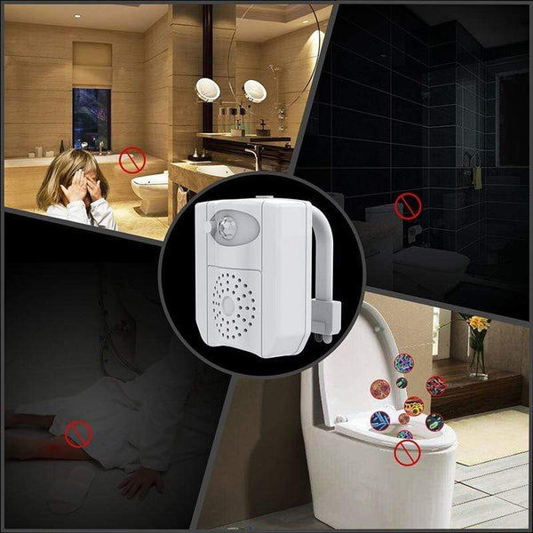 UVGlow™ 3-in-1 Toilet Bowl Night Light With Anti-Mold LED & Air Freshener  (Upgraded)