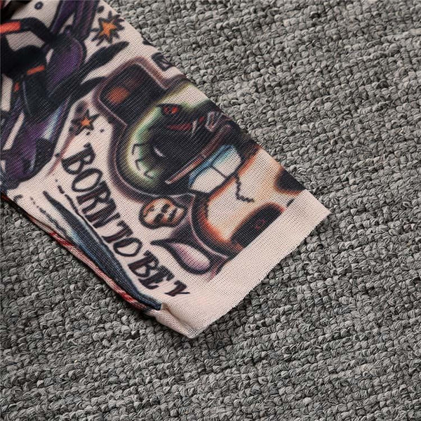 Sleeve Tattoo Print Baby Romper