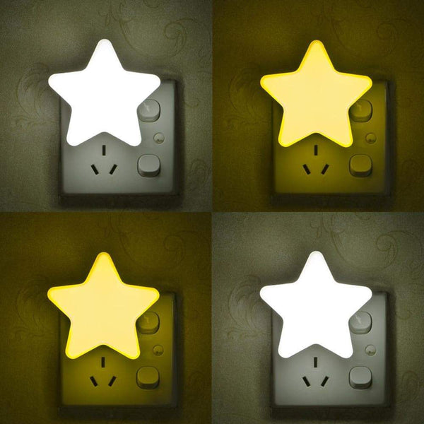 Cute Star Night Light With Smart Light Sensor