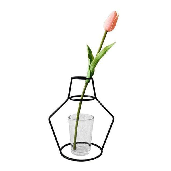Minimalist Exposed Wire Vase Geometric Bud
