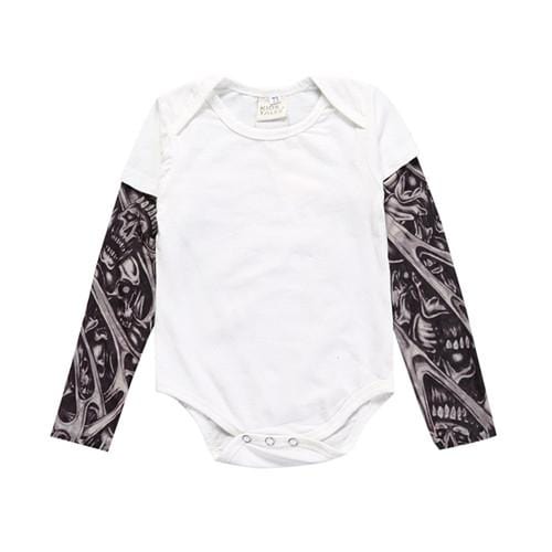 Sleeve Tattoo Print Baby Romper