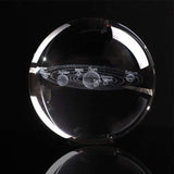 3D Engraved Solar System Sphere Medium ( 6 CM - 2.36 IN ) / No Base