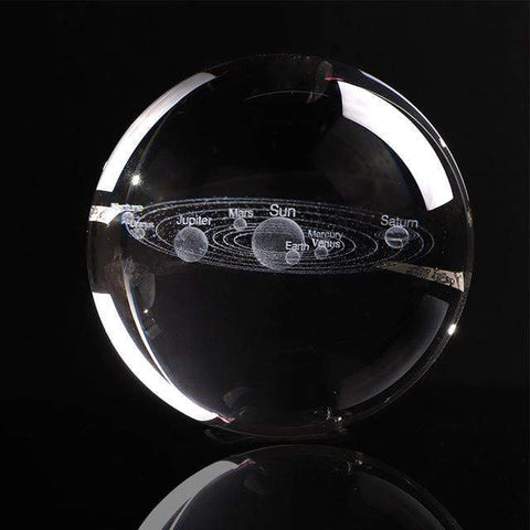 3D Engraved Solar System Sphere