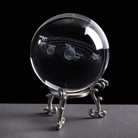 3D Engraved Solar System Sphere