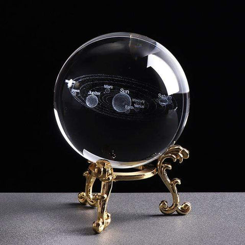3D Engraved Solar System Sphere